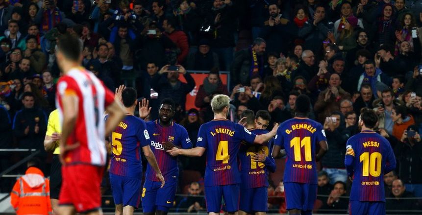بالفيديو| برشلونة يسقط أتليتك بلباو بهدفين وينفرد بصدارة الليجا
