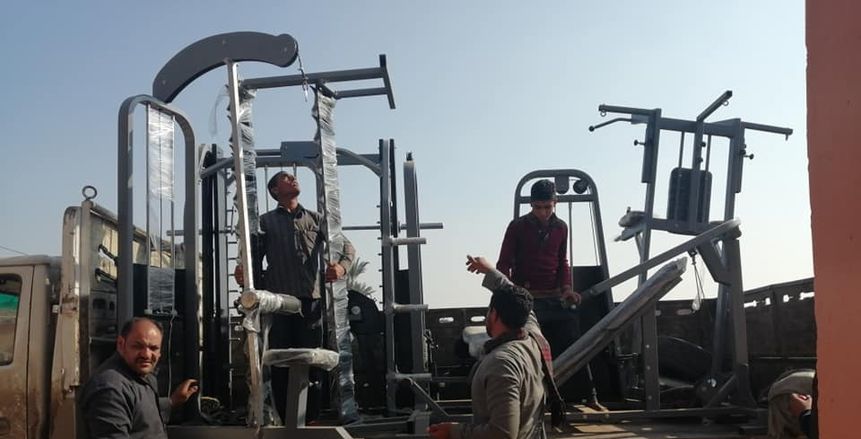 وزارة الشباب والرياضة ترسل صالة جيم لمركز شباب إكياد دجوي بالقليوبية