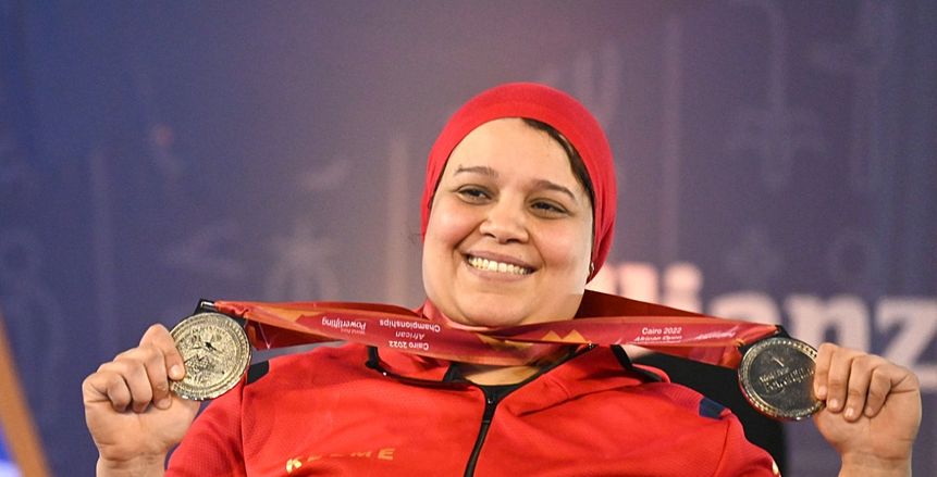 أمل حنفي تحصد فضية وبرونزية في بطولة أفريقيا لرفع الأثقال البارالمبي