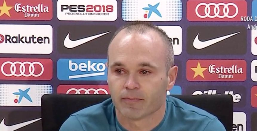 بالفيديو| رسميا.. إنيستا يعلن رحيله عن برشلونة
