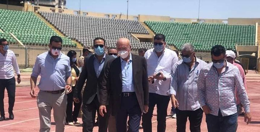لجنة من الهيئة الهندسية للقوات المسلحة تزور ستاد بورسعيد