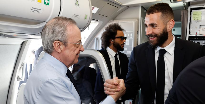 بعثة ريال مدريد تصل فرنسا استعدادا للقاء ليفربول بنهائي الأبطال «صور»