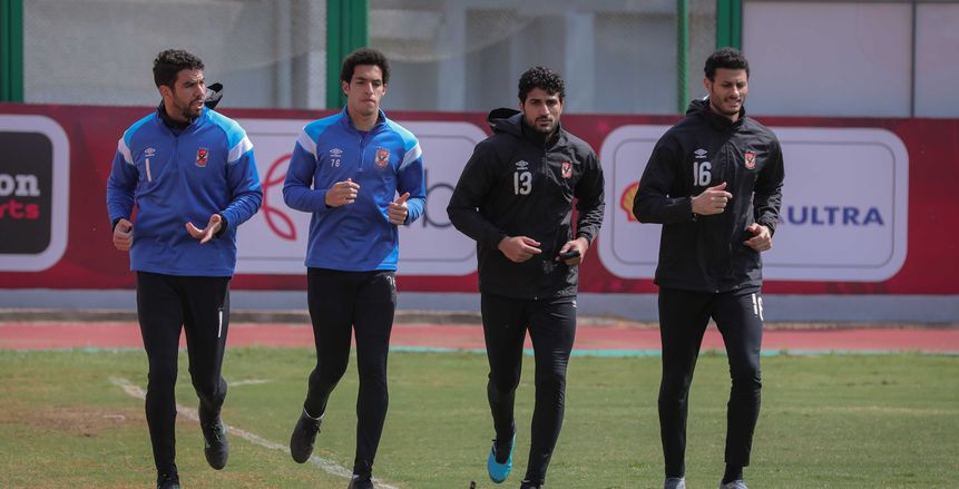 تقسيمة قوية في مران الأهلي.. وفقرة خاصة لرباعي حراسة المرمى