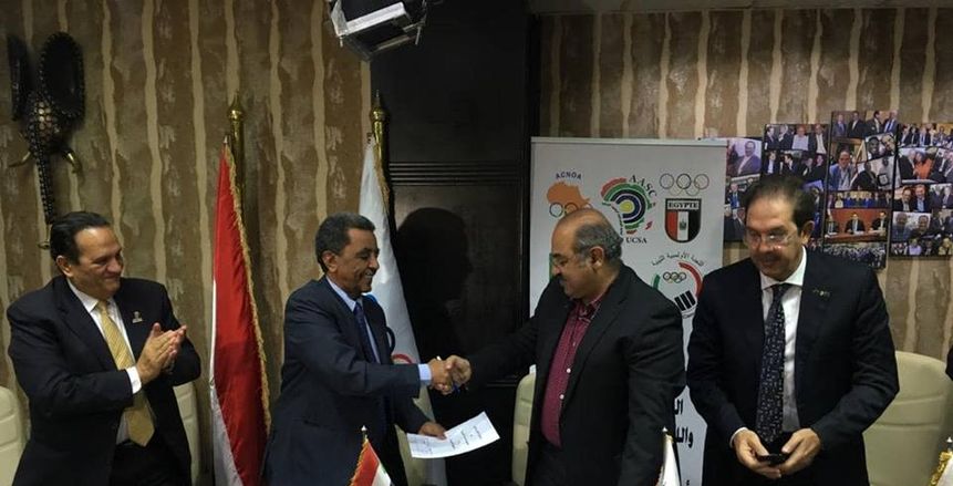 بالصور| توقيع بروتوكول تعاون بين اللجنة الأولمبية المصرية والسودانية