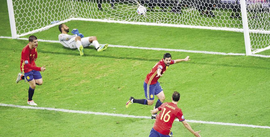 سيلفا وموراتا ونوليتو في هجوم إسبانيا أمام إيطاليا