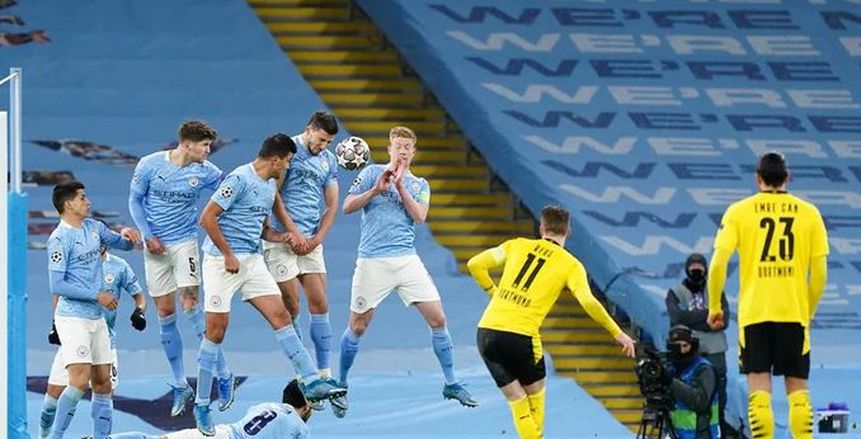 التشكيل الرسمي لمباراة مانشستر سيتي وبروسيا دورتموند في دوري أبطال أوروبا