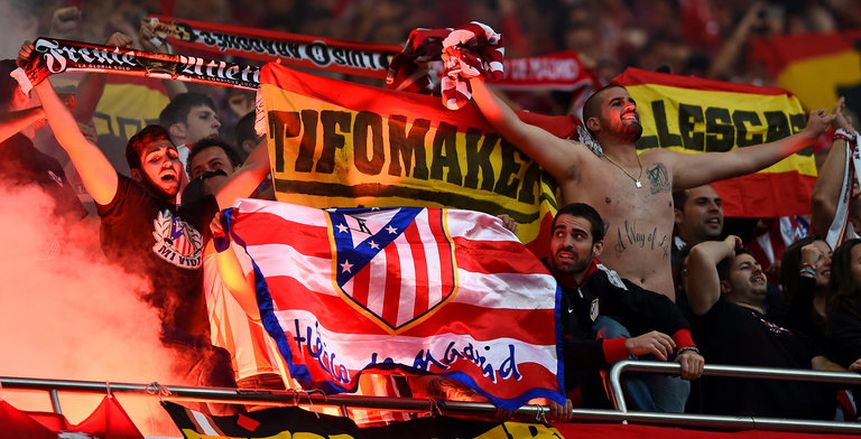 بالصور| جماهير أتلتيكو مدريد تستعد لإياب الأبطال بشعار "حتى الموت"