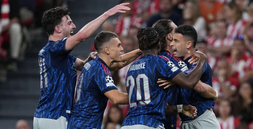 أرسنال يهزم أتلتيك بيلباو بثنائية في دوري أبطال أوروبا
