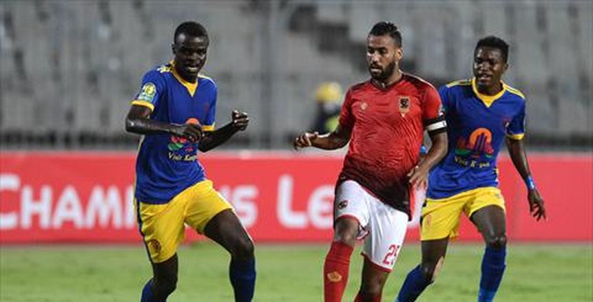 الأهلي يفشل في التقدم على حوريا الغيني في  شوط أول متوسط المستوى