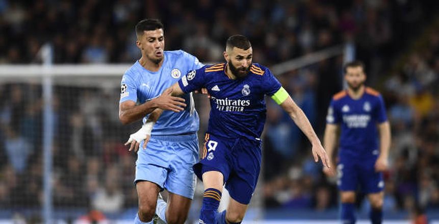 ملخص وأهداف مباراة ريال مدريد ومانشستر سيتي.. بنزيما يسجل الهدف الثالث