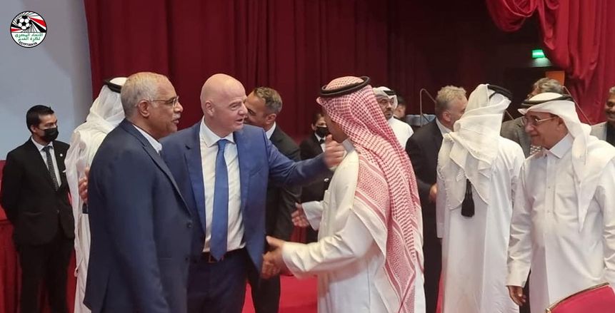 رئيس الاتحاد القطري يقيم مأدبة غداء للوفد المصري بحضور «إنفانتينو»