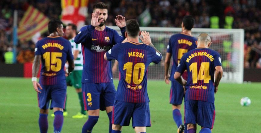 بالصور| ميسي يقود هجوم برشلونة أمام سبورتنيج لشبونة بدوري الأبطال