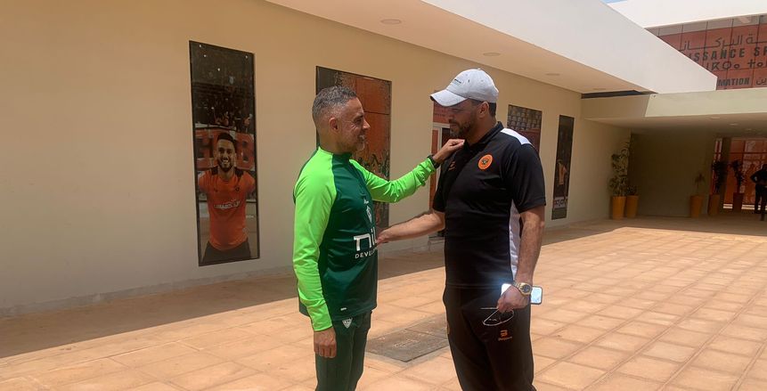 تفاصيل حديث جوميز مع معين الشعباني قبل مباراة الزمالك ونهضة بركان