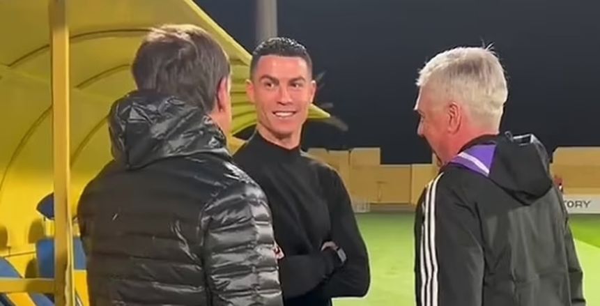 رونالدو يزور تدريبات ريال مدريد قبل خوض نهائي كأس السوبر الإسباني