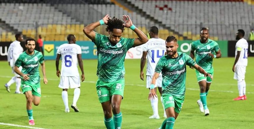 المصري يتقدم على مصر المقاصة بهدفين في الشوط الأول بالدروي
