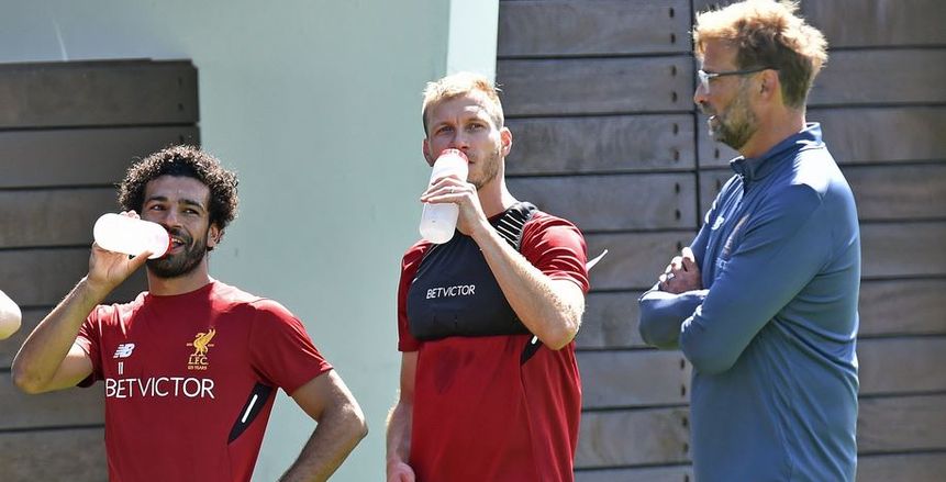 بالصور| المران الأول لمحمد صلاح في ملعب "أنفيلد"