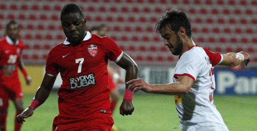 كبار الزوار في استقبال اهلي دبي والجزيرة