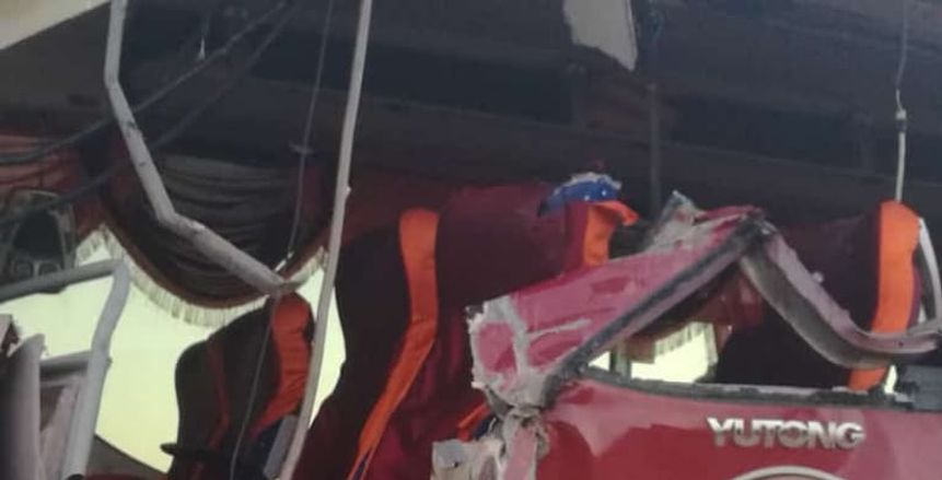 صور.. حافلة الهلال السوداني تتعرض لحادث ووفاة المدرب