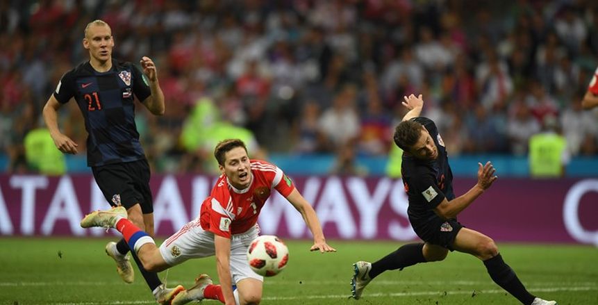 بالفيديو| كرواتيا تتقدم على روسيا برأسية «فيدا»