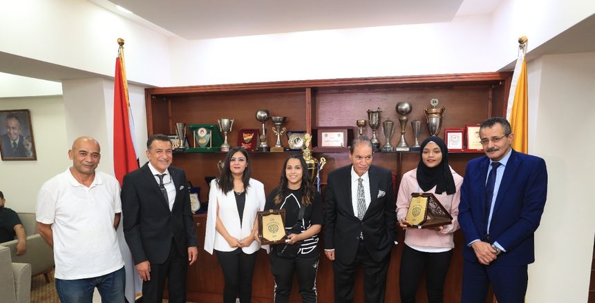 الإسماعيلي يكرم نعمة سعيد وآية سويلم بعد إنجاز دورة ألعاب البحر المتوسط