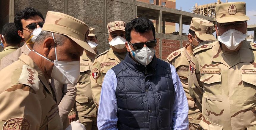 أشرف صبحي يتفقد أعمال الإنشاءات الجارية بمراكز شباب أهالينا والهايكستب
