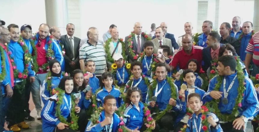 بالصور| استقبال حافل لبعثة «الكونغو فو» بعد تحقيق انجاز كبير ببطولة العالم بالبرازيل