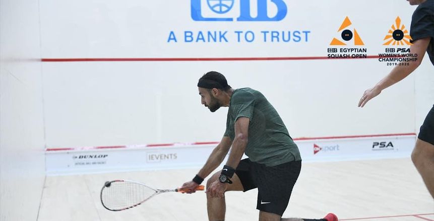 الشوربجي والفرنسي ماسوتي يتأهلان لدور الثمانية ببطولة مصر الدولية لإاسكواش