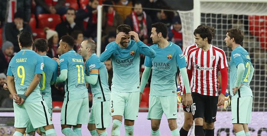 برشلونة يسقط في فخ بلباو في أولي مباريات 2017 بكأس ملك إسبانيا