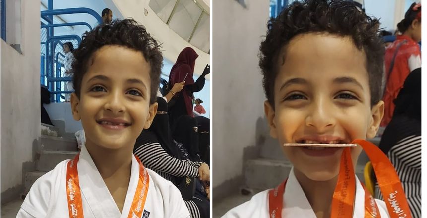 محمد أحمد سعيد يفوز بالمركز الثالث ببطولة الجمهورية للكاراتيه التقليدي