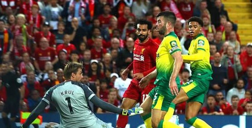 بالفيديو.. صلاح يسجل ويصنع في حفلة ليفربول على نوريتش والريدز يتصدر الدوري