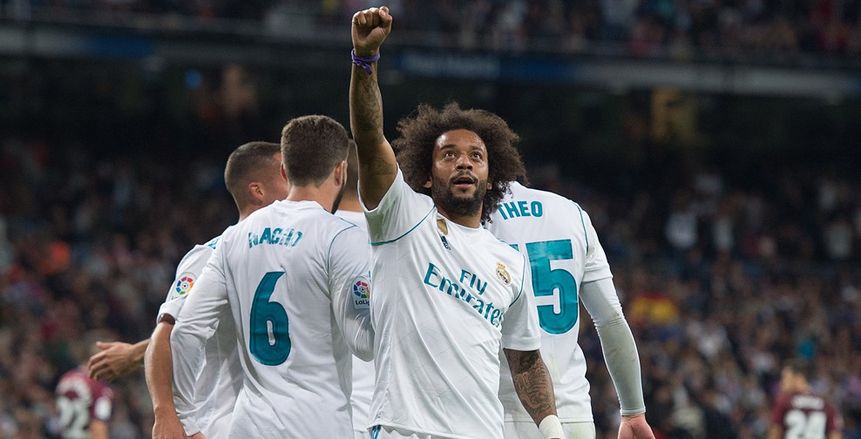 شاهد..مارسيلو يحرز هدف ريال مدريد الثالث فى باريس