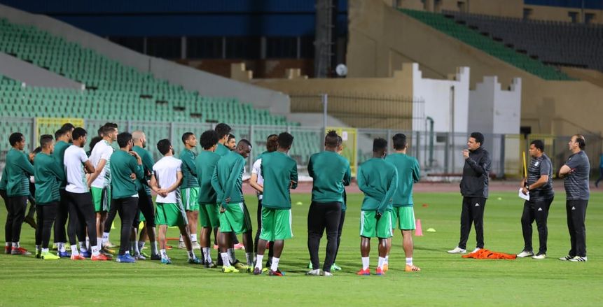 المصري  يواصل تدريباته استعدادا لمواجهة الإنتاج الحربي