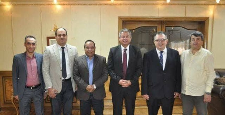 وزير الرياضة يستقبل علاء مشرف ورئيس اتحاد تنس الطاولة