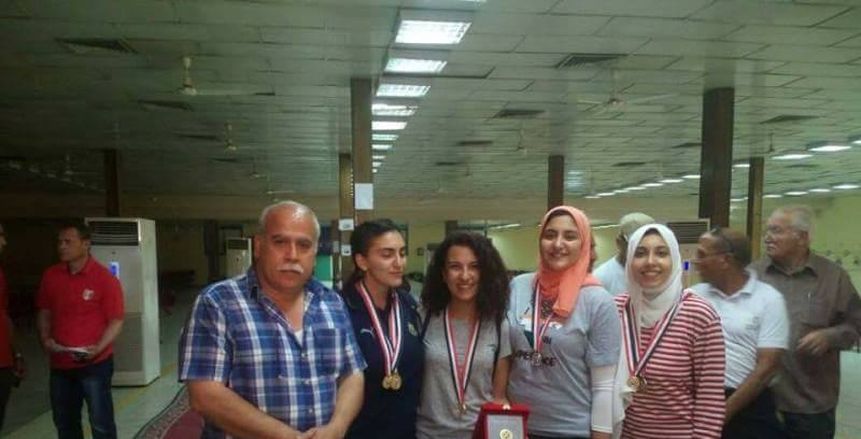 سيدات الصيد بطلات الجمهورية بمسابقة ضغط الهواء