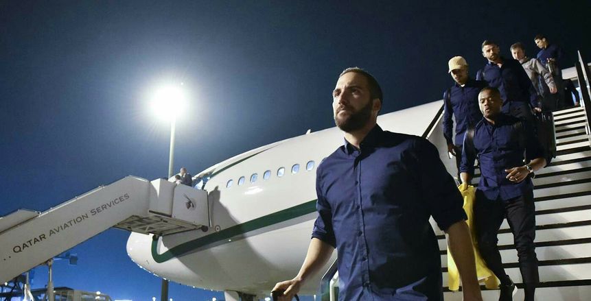 بالصور| وصول فريق يوفنتوس إلى قطر استعدادا لكأس السوبر الإيطالي