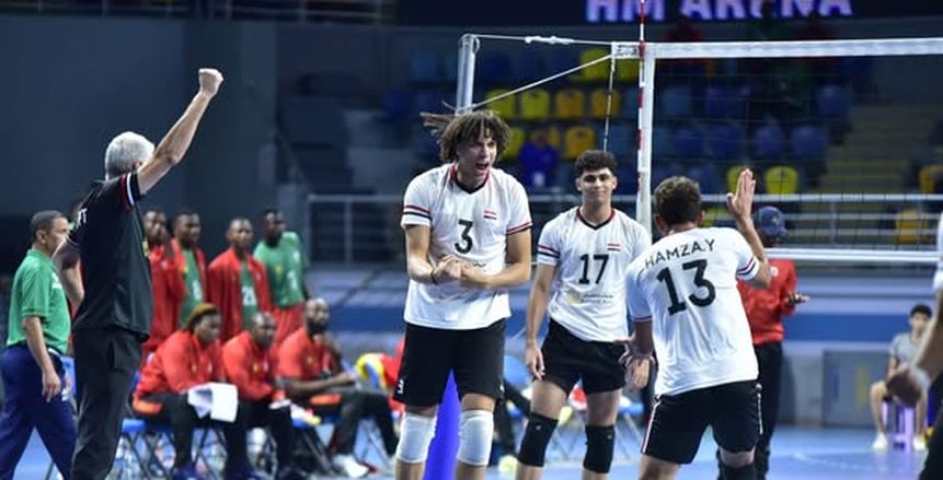 منتخب الشباب يهزم الكاميرون ويتوج ببطولة أفريقيا للكرة الطائرة