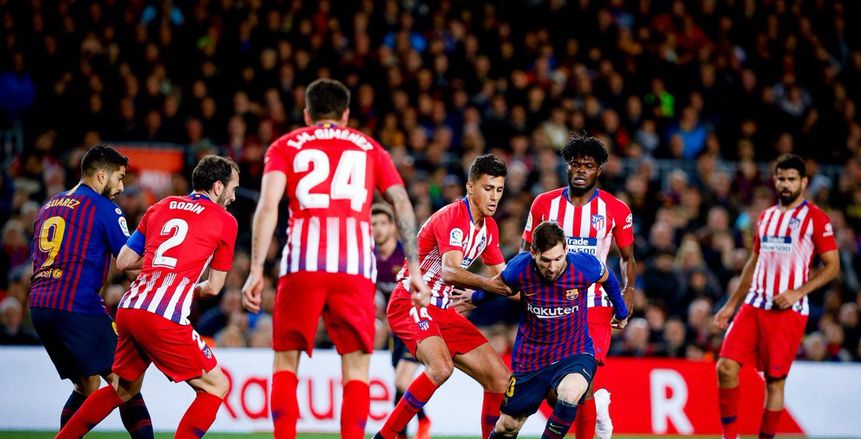 الموعد والقنوات الناقلة لمباراة برشلونة وأتلتيكو مدريد في الدوري الإسباني
