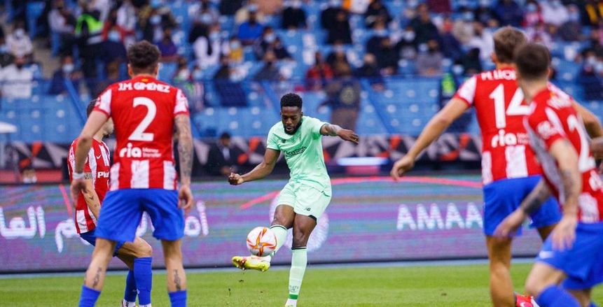 تعادل سلبي بين أتلتيكو مدريد وبلباو في الشوط الأول بالسوبر الإسباني