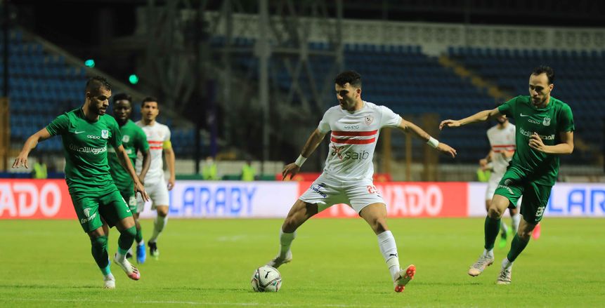 شوط أول سلبي بين الزمالك والمصري البورسعيدي في ربع نهائي الكأس