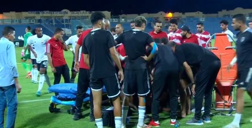 طبيب بلدية المحلة يكشف تطورات حالة ماجد هاني بعد سقوطه المفاجئ أمام الجونة