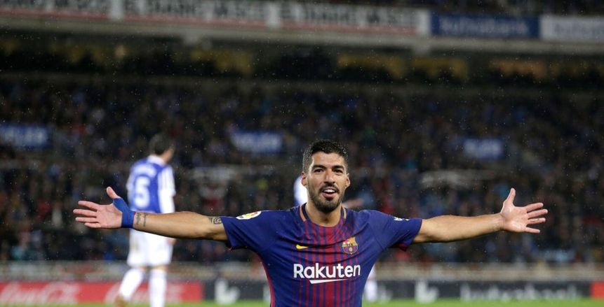 بالفيديو| سواريز يتقدم لبرشلونة بهدف أمام إسبانيول