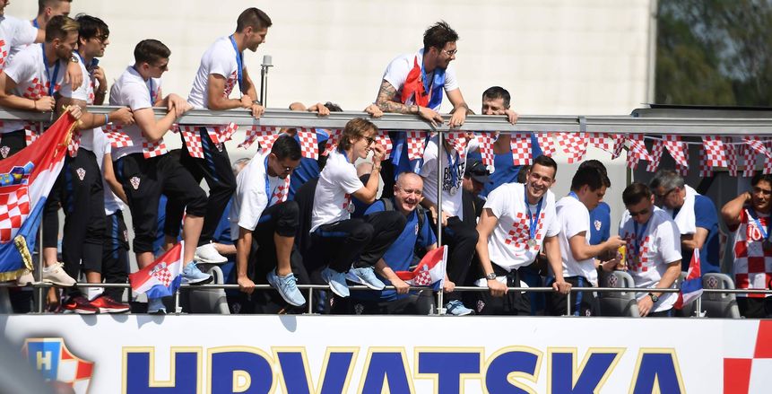 بالصور| استقبال الأبطال لمنتخب كرواتيا