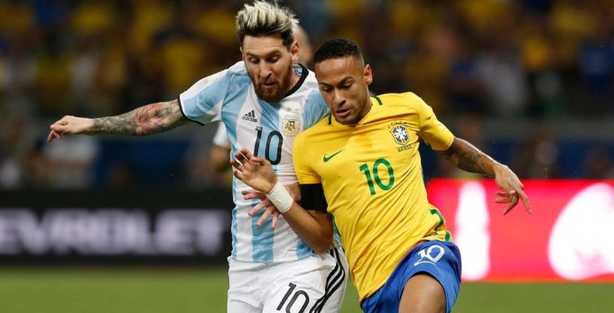 اشتباك بين نيمار ومونتيل لاعب الأرجنتين