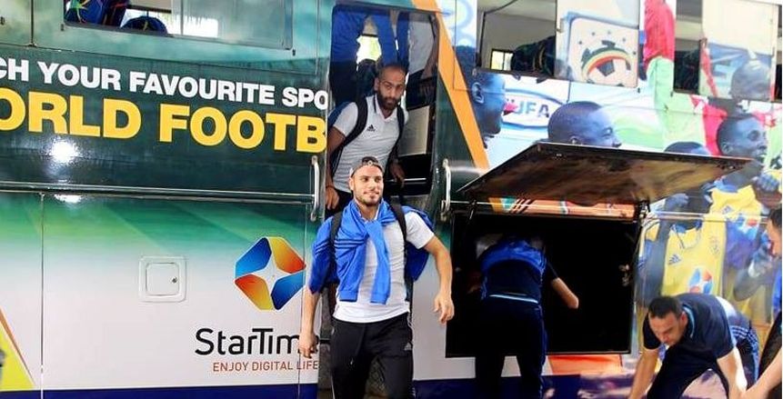 بالصور| بعثة المصري تصل فندق الإقامة في أوغندا