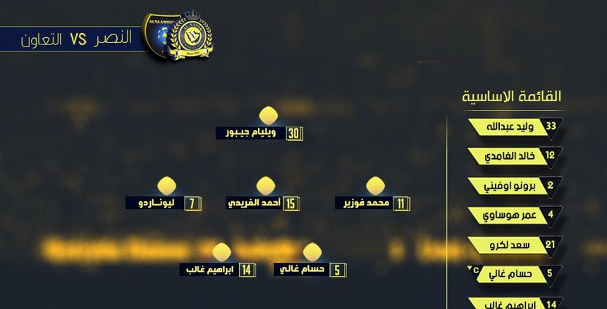 تشكيل فريق " غالي" أمام الحضري في الدوري السعودي
