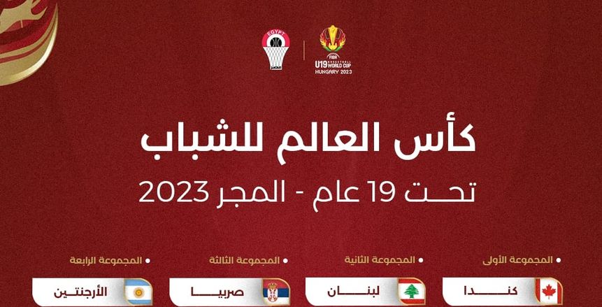 مصر مع البرازيل وصربيا واليابان في كأس العالم للسلة تحت 19 عاما
