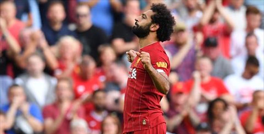 محمد صلاح يحتفل بثنائيته في أرسنال على تويتر