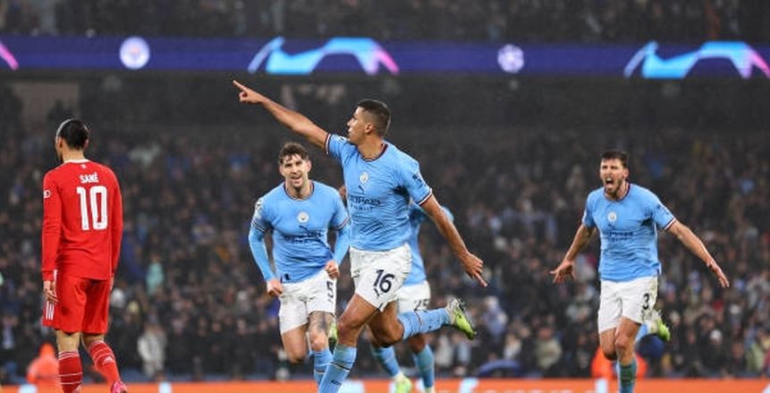 مانشستر سيتي يتقدم على بايرن ميونيخ بهدف رودري في الشوط الأول بدوري الأبطال