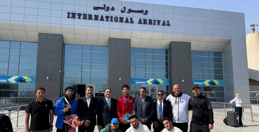 استقبال حافل من وزارة الشباب والرياضة لأبطال منتخب مصر للمصارعة