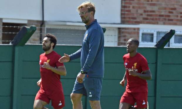 بالصور| المران الأول لمحمد صلاح في ملعب "أنفيلد"